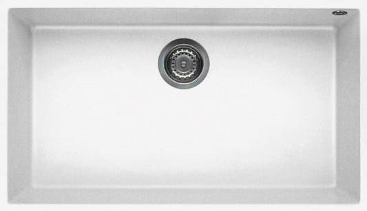 ELLECI Kitchen 2025  LKQ13096BSO | LAV. QUADRA 130 76x44 1V WHITE 96 SOTTOTOP