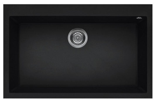 ELLECI Kitchen 2025  LKQ13086 | LAV. QUADRA 130 79x50 1V BLACK 86