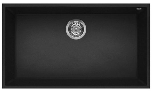 ELLECI Kitchen 2025  LGQ13040BSO | LAV. QUADRA 130 76x44 1V NERO 40 SOTTOTOP