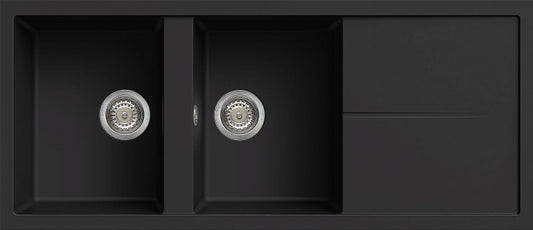 ELLECI Kitchen 2025  LGU50040 | LAV. UNICO 500 116X50 2VG NERO 40
