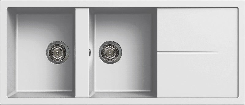 ELLECI Kitchen 2025  LGU50068 | LAV. UNICO 500 116X50 2VG BIANCO 68