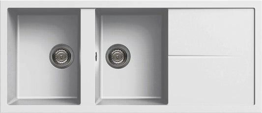 ELLECI Kitchen 2025  LGU50068 | LAV. UNICO 500 116X50 2VG BIANCO 68