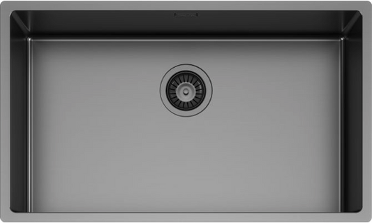 Schock TECN100XLGUM | 1 VASCA 700x400 - FINITURA PVD GUN METAL | Acciaio Inox 304 | 740X440 | PVD GU