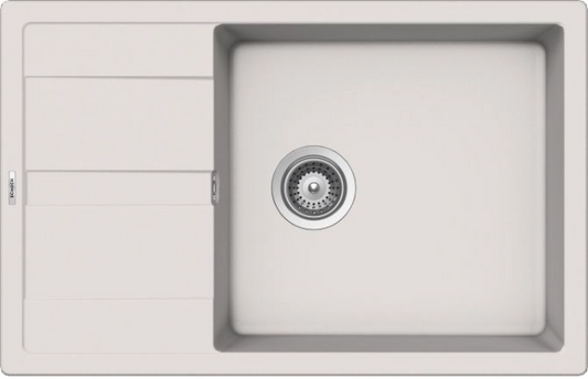 Schock ELED100XSA16 | 1 VASCA + GOCCIOLATOIO SMALL - REVERSIBILE | Cristalite | 780X500 | NEW ALUMIN