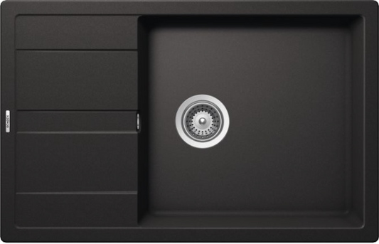 Schock ELED100XSA13 | 1 VASCA + GOCCIOLATOIO SMALL - REVERSIBILE | Cristalite | 780X500 | NERO ASSOL