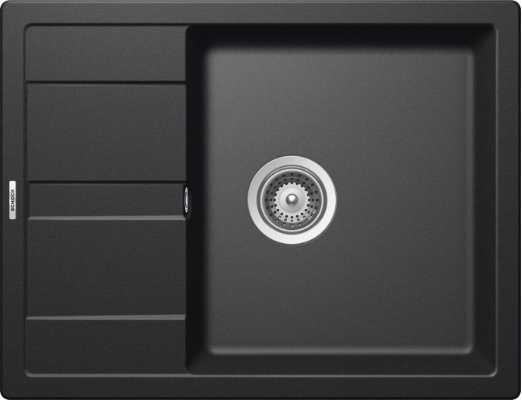 Schock ELED100XXSA51 | 1 VASCA + GOCCIOLATOIO SMALL - REVERSIBILE | Cristalite | 650X500 | ANTRACITE