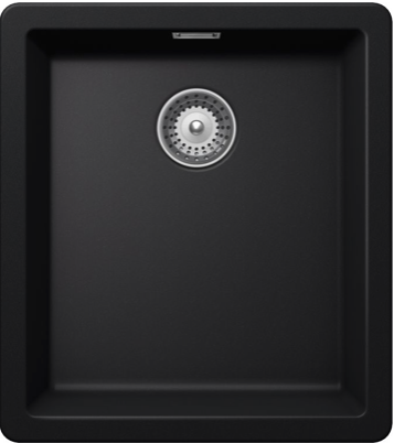 Schock GALN100SU84 | 1 VASCA | Cristadur | 350x400 | NERO PURO | Base 45 | VASCHE SOTTOTOP - MISURE 