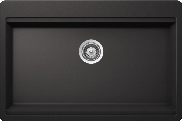 Schock CHLN100XL13 | 1 VASCA - BINARIO INTEGRATO PER ACCESSORI | Cristalite | 838X559 | NERO ASSOLUT