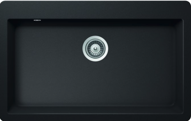 Schock VITN100XLA13 | 1 VASCA | Cristalite | 838X530 | NERO ASSOLUTO | Base 90 | VASCHE CON BANCO RU