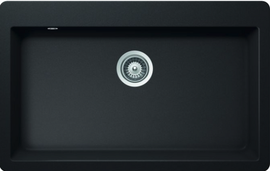 Schock VITN100XLA13 | 1 VASCA | Cristalite | 838X530 | NERO ASSOLUTO | Base 90 | VASCHE CON BANCO RU