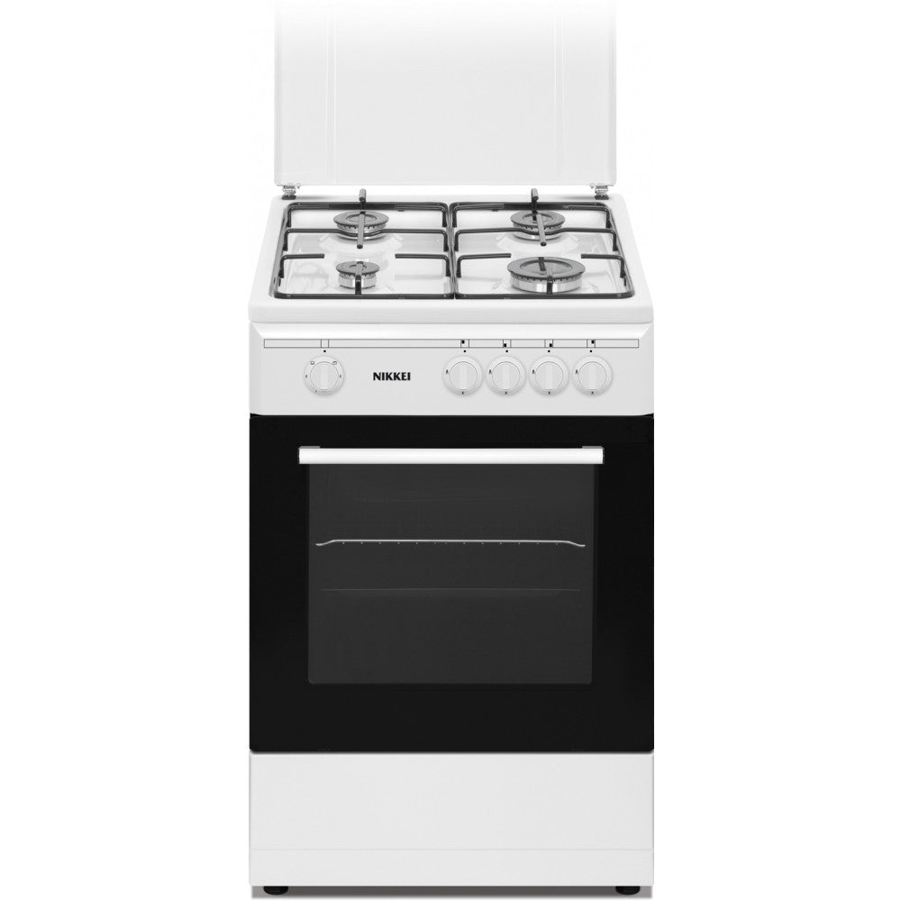 NIKKEI BIANCO SN554WG | CUCINE | CUCINE FORNO A GAS | CUCINA FORNO A GAS <=59CM | CUCINA 50CM 4F/GAS