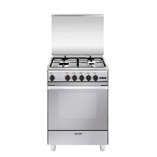 GLEM GAS U654VI | CUCINE UNICA | 60x50 | INOX | 4f. gas  forno gas,  VENTILATO MULTICHEF - CLASSE A 