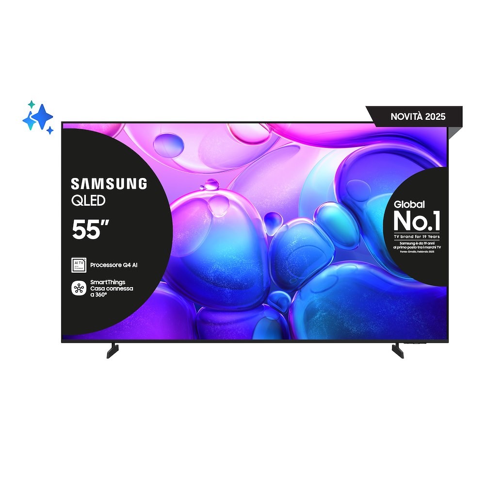 SAMSUNG ELETTRONICA QE55Q6FAAUXZT | TV | TV LED | TV LED 50"-55" | TV QLED 55"UHD 4K DVBT2/S2 SMART