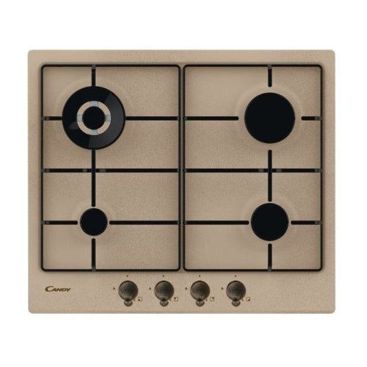 CANDY CHW6BRAV4WGT | 33802729 | Piano Gas da 60cm avena;  Griglie in piattina; 4 fuochi DC 4Kw; mano