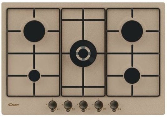 CANDY CHW7AV4WGT | 33802733 | Piano Gas da 75cm avena;  Griglie smaltate; 5 fuochi - Bruciatore Cent