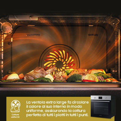 SAMSUNG FINE SERIE NV68A1110BS/ET | FORNO SAMSUNG SINGLE FAN, CLASSE : A, 68L