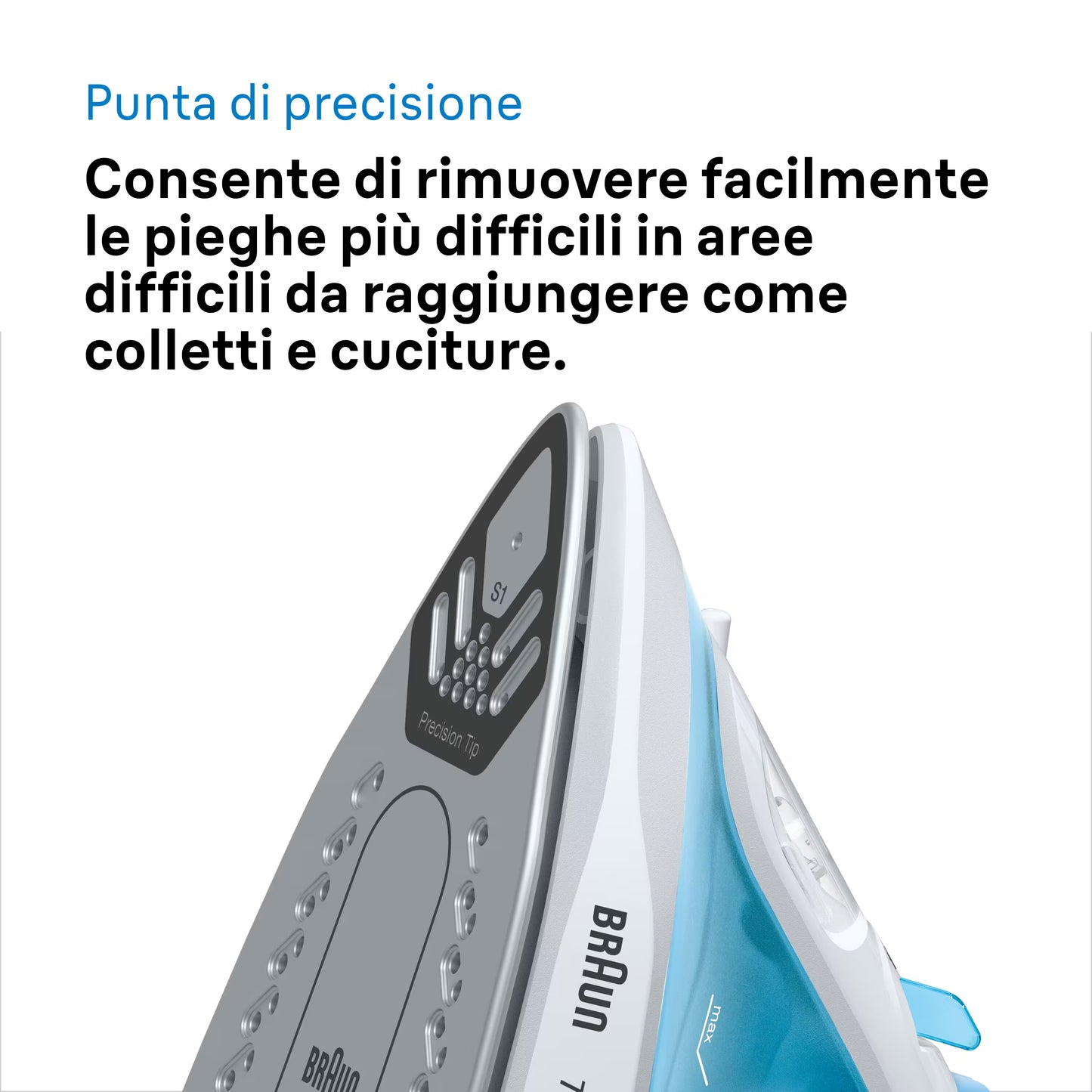 BRAUN PED SI1050BL | CASA | FERRI DA STIRO | FERRO VAPORE | FERRO VAPORE 2000W PIAST.NON STICK BIANC