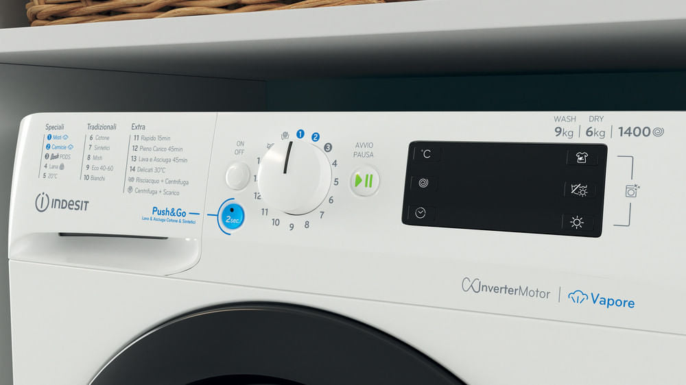 INDESIT BIANCO BDE96436WKVIT | LAVASCIUGA | LAVASCIUGA CARICO FRONTALE | LAVASCIUGA CARICO FRONTALE