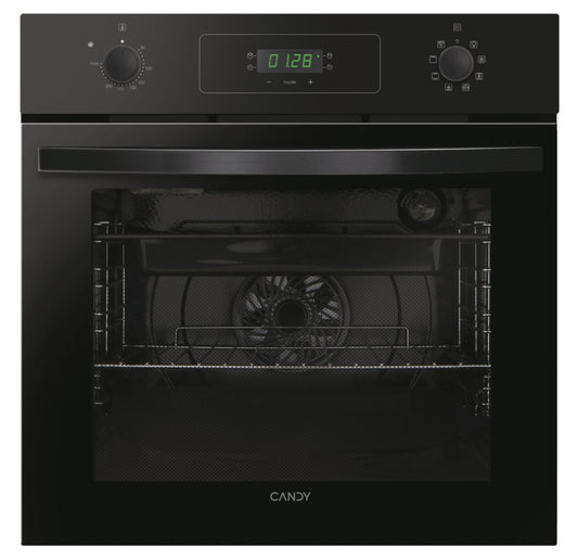 CANDY BI FIDCPN615L|33704370|Forno Ventilato nero, Display+2 manopole;  ?8 funzioni; 70L; Classe ene