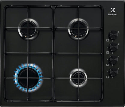 Electrolux BI   KGS6404B   | 60 cm - Slim - Comandi Laterali - 4 fuochi gas - Bruciatori Fiamma Pura