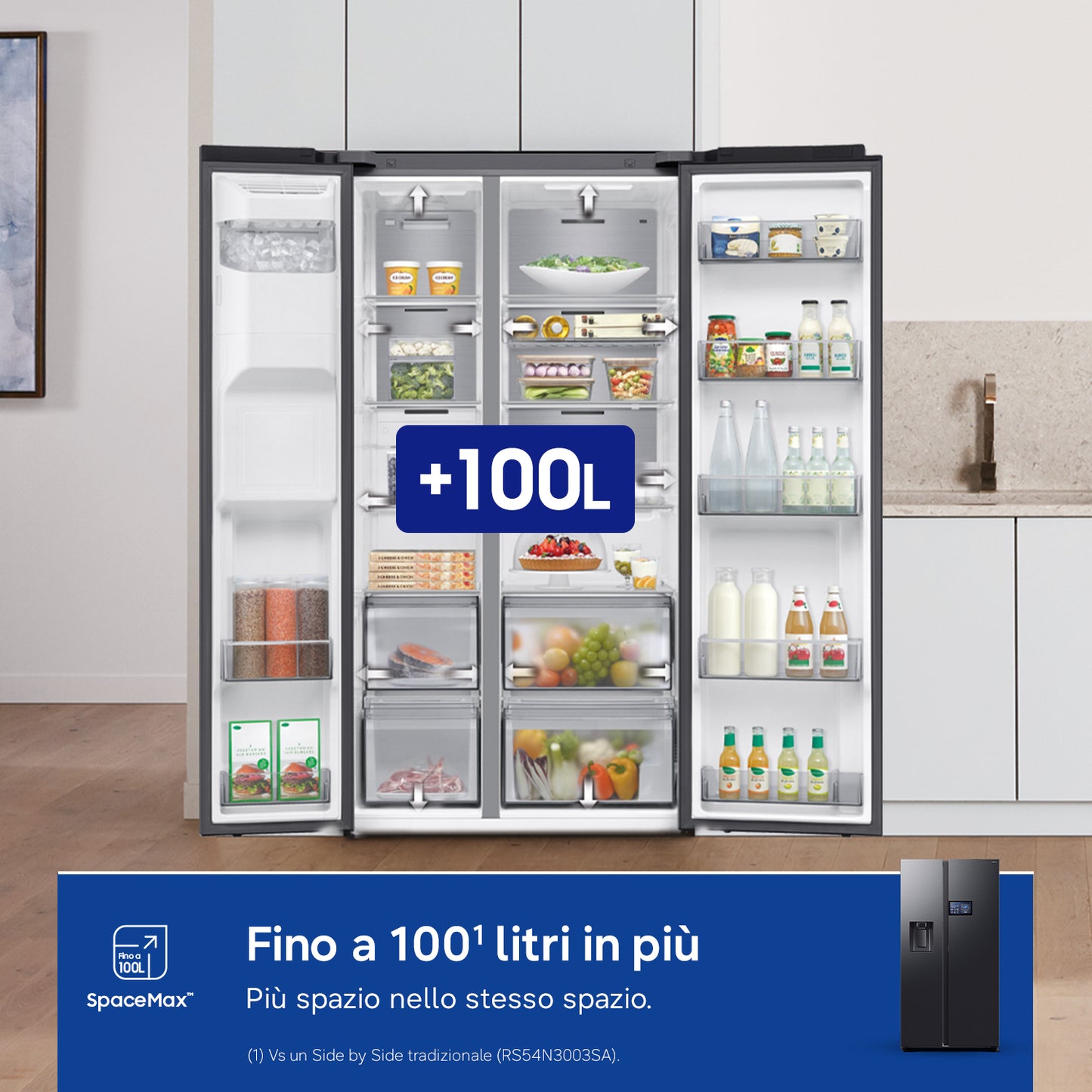 SAMSUNG BIANCO RS90F64EDFEF | FRIGORIFERI | SIDE BY SIDE | SIDE BY SIDE NO FROST | SBS 614LT CE.D NO