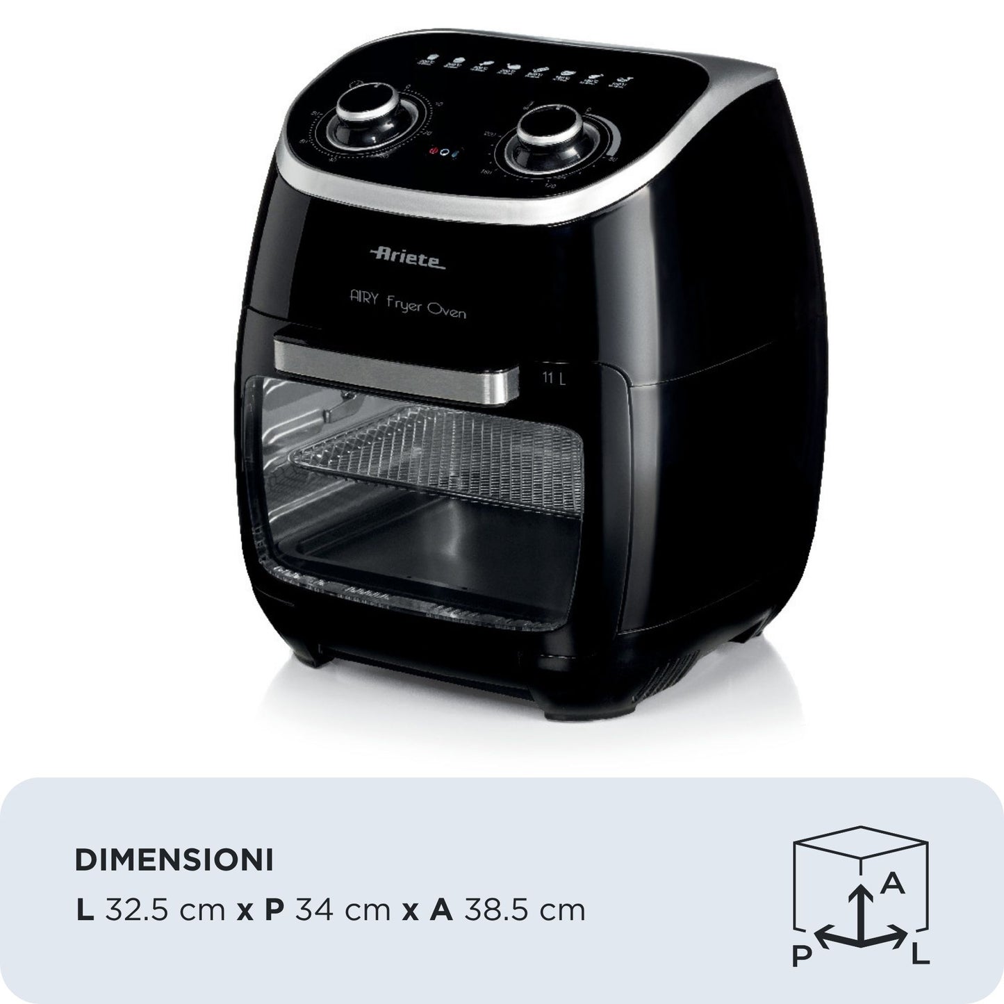 ARIETE PED 4619 | CUCINA | COTTURA CIBI | FRIGGITRICI | FRIGGITRICE AD ARIA 2000W 11L AIRY FRYER OVE