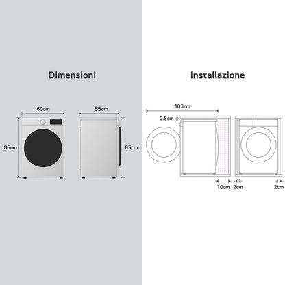 LG BIANCO F4NX1008NWK | LAVATRICI | LAVATRICI CARICO FRONTALE | LAV. C/FRONTALE 8-8,99KG | LAV.C/FR.