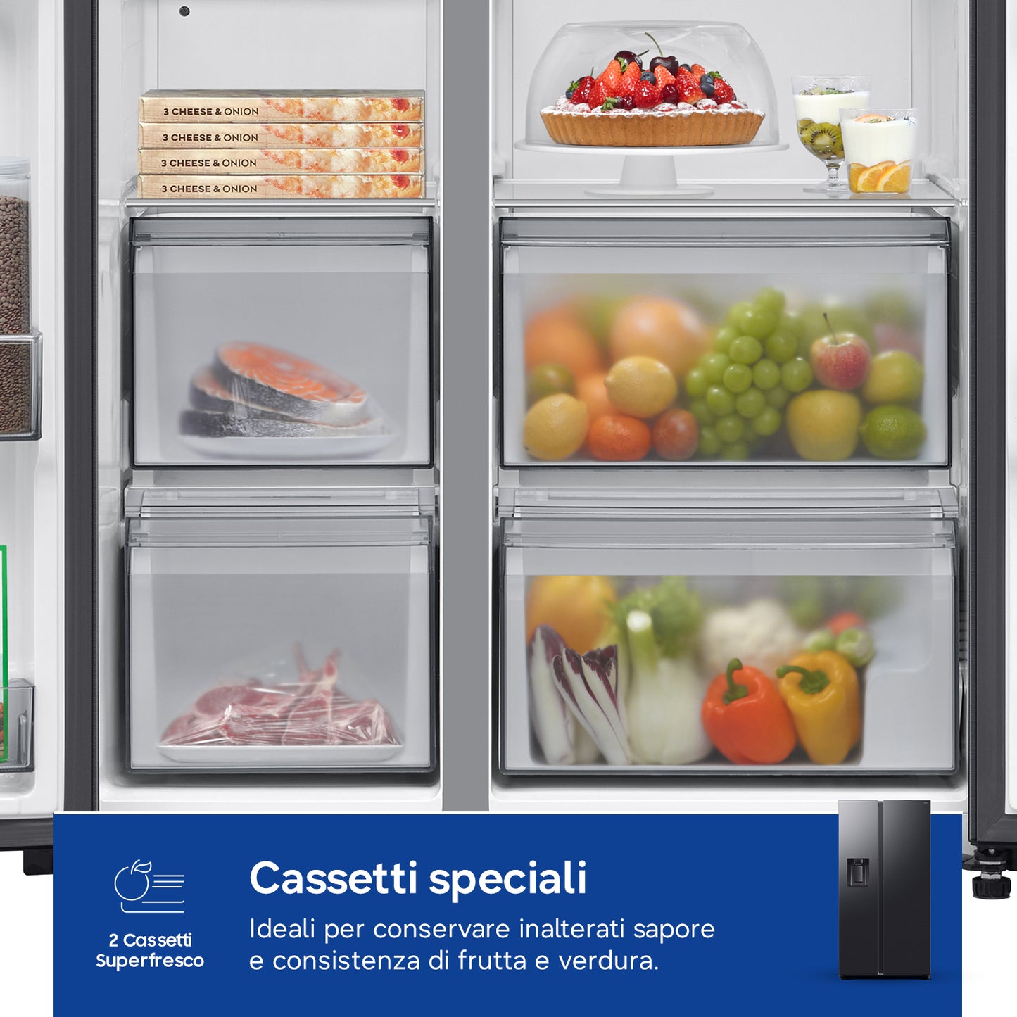 SAMSUNG BIANCO RS80F66KBFEF | FRIGORIFERI | SIDE BY SIDE | SIDE BY SIDE NO FROST | SBS 635LT CE.B NO