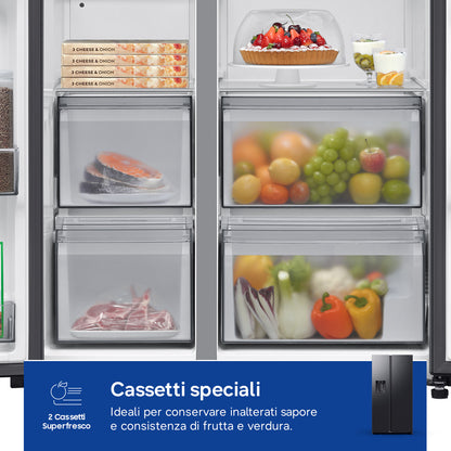 SAMSUNG BIANCO RS80F66KBFEF | FRIGORIFERI | SIDE BY SIDE | SIDE BY SIDE NO FROST | SBS 635LT CE.B NO