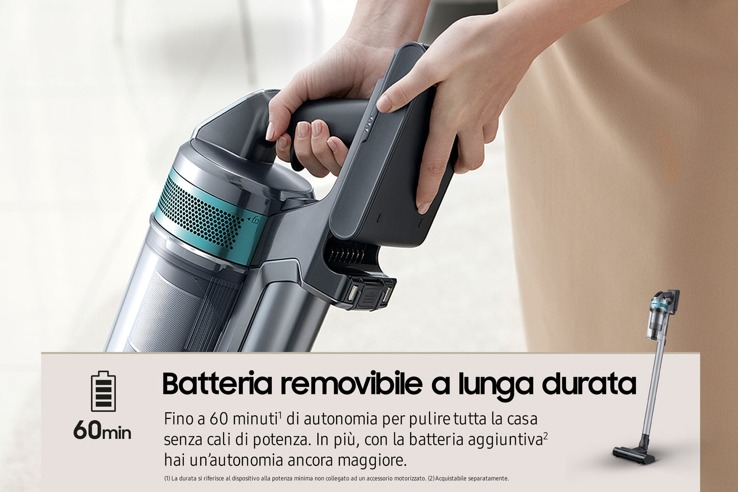SAMSUNG PED VS20B75AGR1 | CASA | ASPIRAZIONE | SCOPE RICARICABILI | SCOPA RIC S/SACCO 0.8LT 21.6V IN