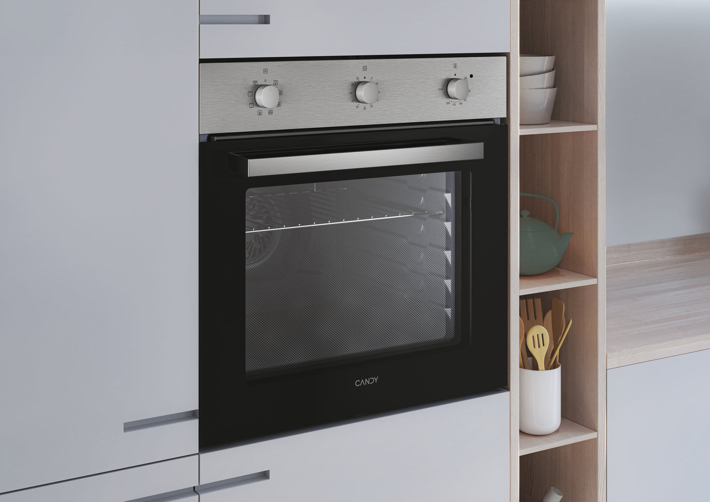 CANDY BI FIDCX602/CA|33704186|Tre manopole frontale inox; Convection + Fan; funzioni 8; 65L; Classe