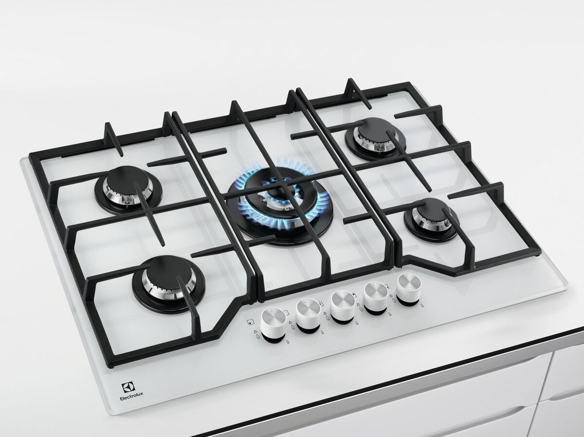 Electrolux BI   KGG75362W   | 75 cm - Nuova estetica Gas on Glass - Step Power - 5 fuochi - Bruciato