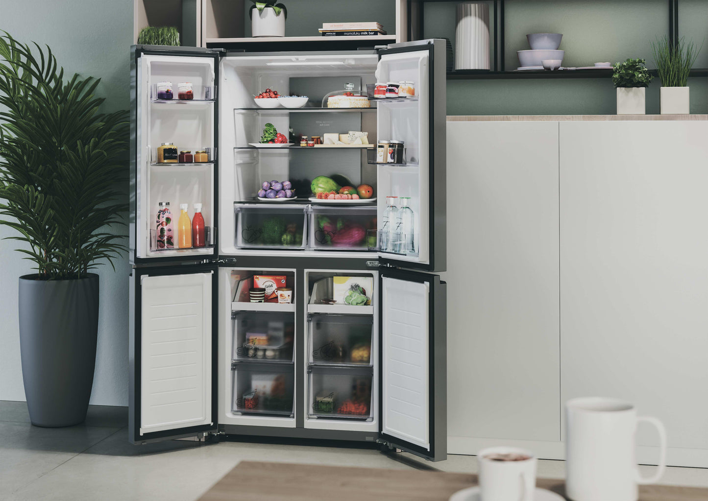 HOOVER FS promo HHCR3818ENPL | 34005430 | Multidoor 4 porte inox dark, 1815x833x650 |  | E