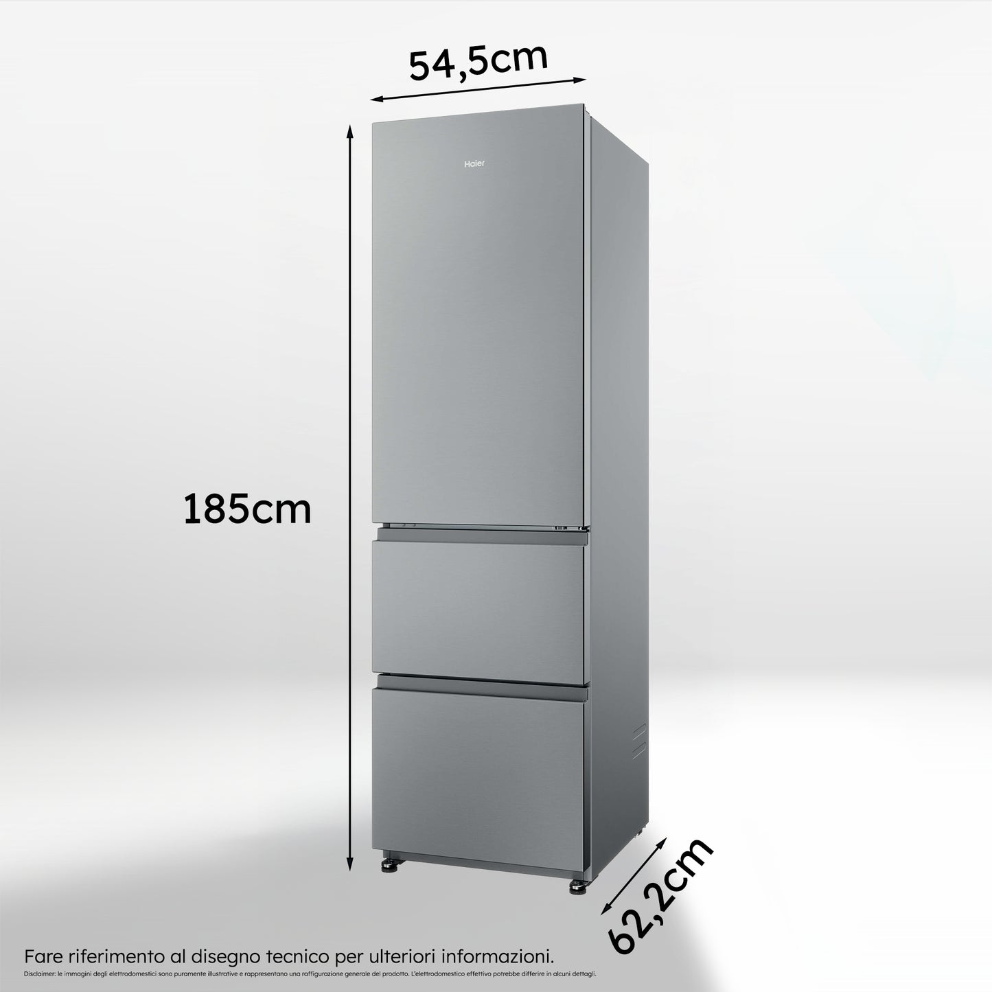 HAIER BIANCO HTR3518ENMX | FRIGORIFERI | FRIGORIFERI COMBINATI | FRIGO COMBI NO FROST | COMBI 303LT
