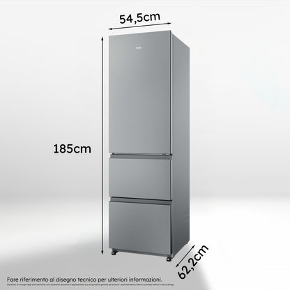HAIER BIANCO HTR3518ENMX | FRIGORIFERI | FRIGORIFERI COMBINATI | FRIGO COMBI NO FROST | COMBI 303LT