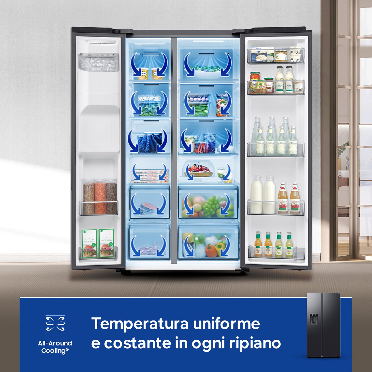 SAMSUNG BIANCO RS70F64KEFEF | FRIGORIFERI | SIDE BY SIDE | SIDE BY SIDE NO FROST | SBS 635LT CE.E NO