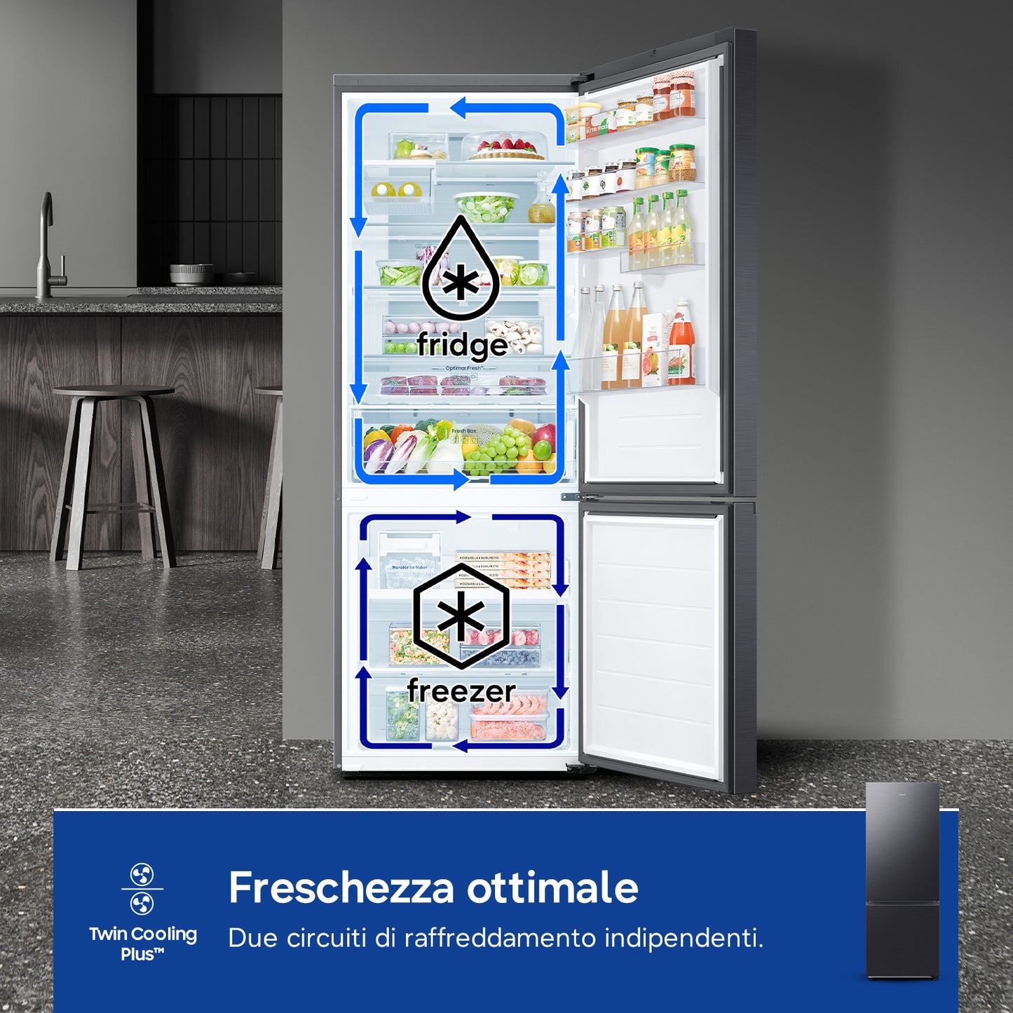 SAMSUNG BIANCO RB53DG706AB1EF | FRIGORIFERI | FRIGORIFERI COMBINATI | FRIGO COMBI NO FROST | COMBI 5