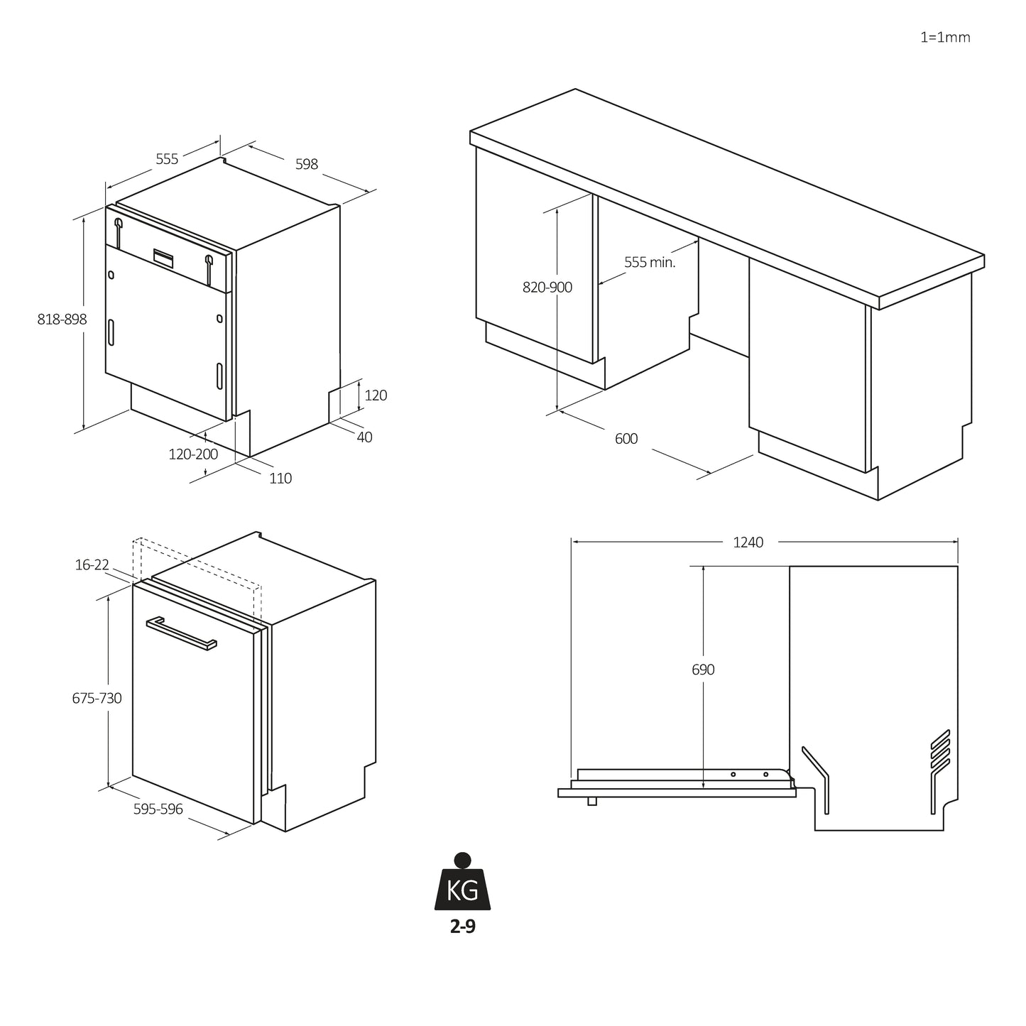 CANDY INCASSO CI4C6F0A | LAVASTOVIGLIE INCASSO | LAVASTOV. INC. STANDARD(SOLO 60CM) | LAVASTOV.STAND