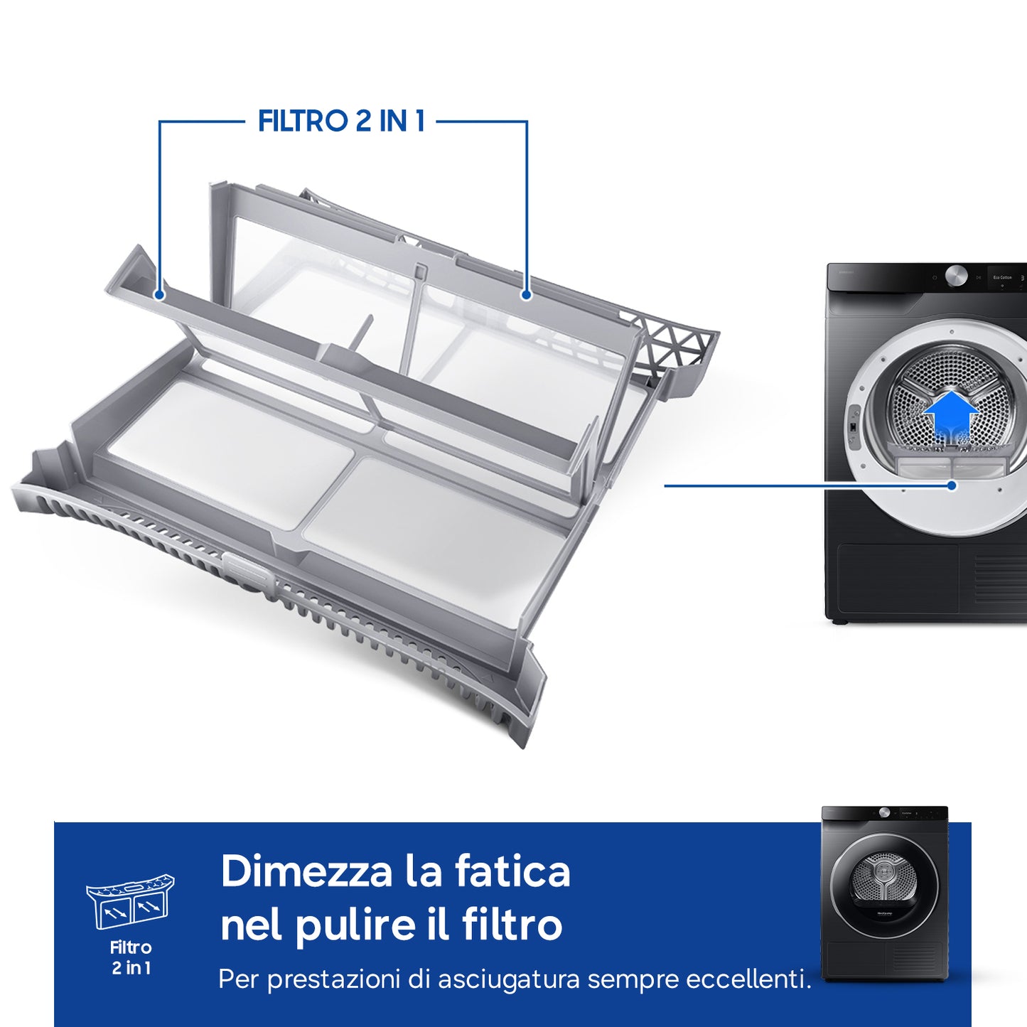 SAMSUNG BIANCO DV90DG6845LBU3 | ASCIUGATRICI | ASCIUGATRICI POMPA DI CALORE | ASCIUG. POMPA DI CALOR