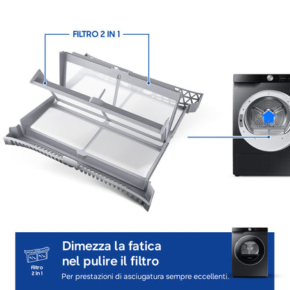 SAMSUNG BIANCO DV90DG6845LBU3 | ASCIUGATRICI | ASCIUGATRICI POMPA DI CALORE | ASCIUG. POMPA DI CALOR