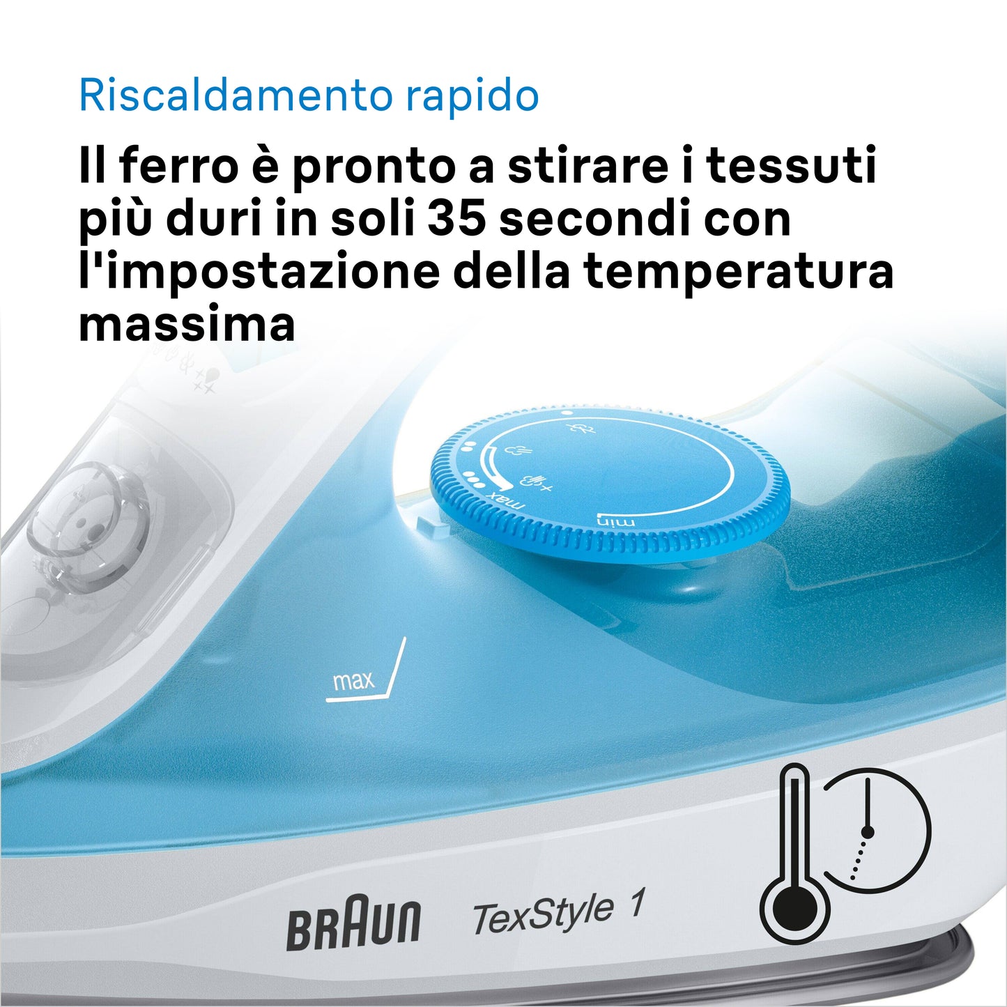 BRAUN PED SI1050BL | CASA | FERRI DA STIRO | FERRO VAPORE | FERRO VAPORE 2000W PIAST.NON STICK BIANC