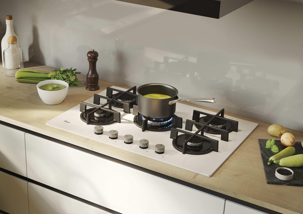 HOOVER BI  HVG74C3W | 33803509 | New Collection 3 | 5 fuochi gas;Griglie Ghisa;Bruciatore doppia cor