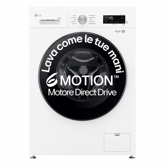 LG BIANCO F4NX1008NWK | LAVATRICI | LAVATRICI CARICO FRONTALE | LAV. C/FRONTALE 8-8,99KG | LAV.C/FR.