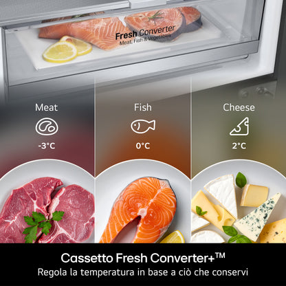 LG BIANCO GBBS322APY | FRIGORIFERI | FRIGORIFERI COMBINATI | FRIGO COMBI NO FROST | COMBI 375LT CE.A