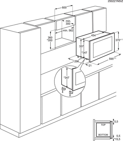 Electrolux BI   MQ818GXE   | Microonde con grill - Quadro - Inserimento nel pensile - Vano incasso 3