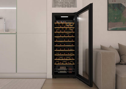 CANDY FS CWC058 | 34005571 | 1280x475x456 | 48x128cm, Classe G, finitura Glass Black, Ripiani Legno,
