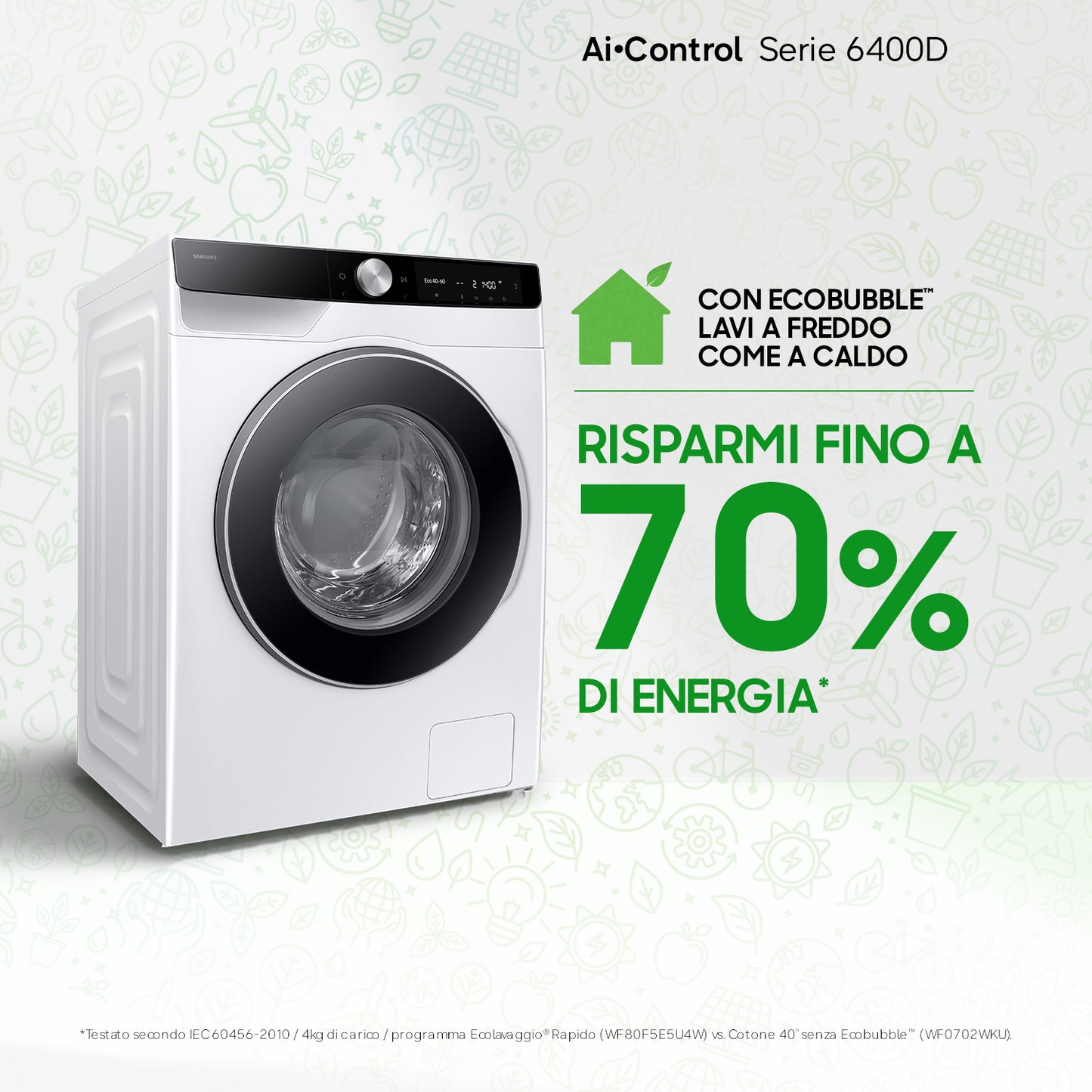 SAMSUNG BIANCO WW11DG6B85LKU3 | LAVATRICI | LAVATRICI CARICO FRONTALE | LAV. C/FRONTALE 11-11,99KG |