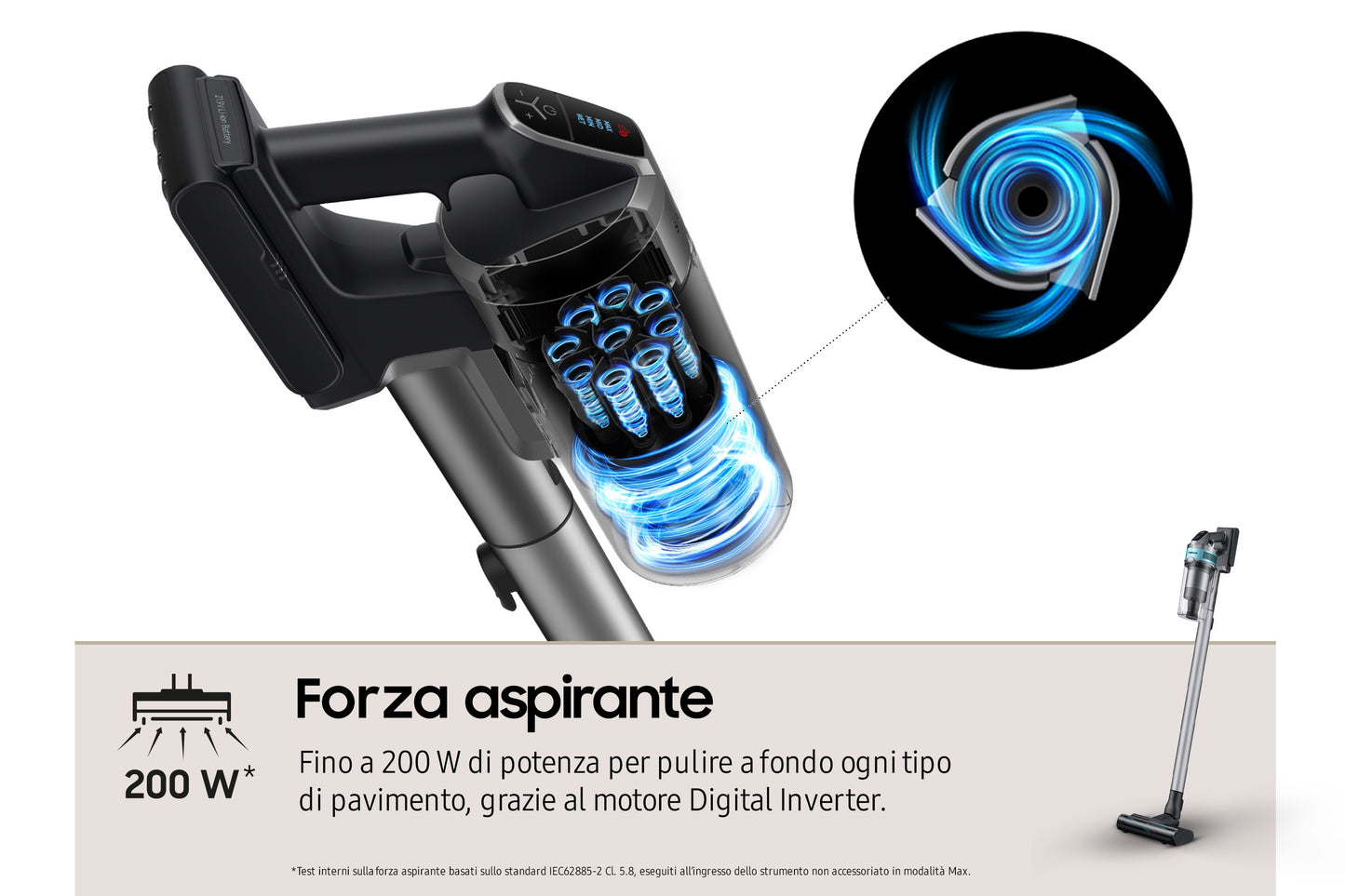 SAMSUNG PED VS20B75AGR1 | CASA | ASPIRAZIONE | SCOPE RICARICABILI | SCOPA RIC S/SACCO 0.8LT 21.6V IN
