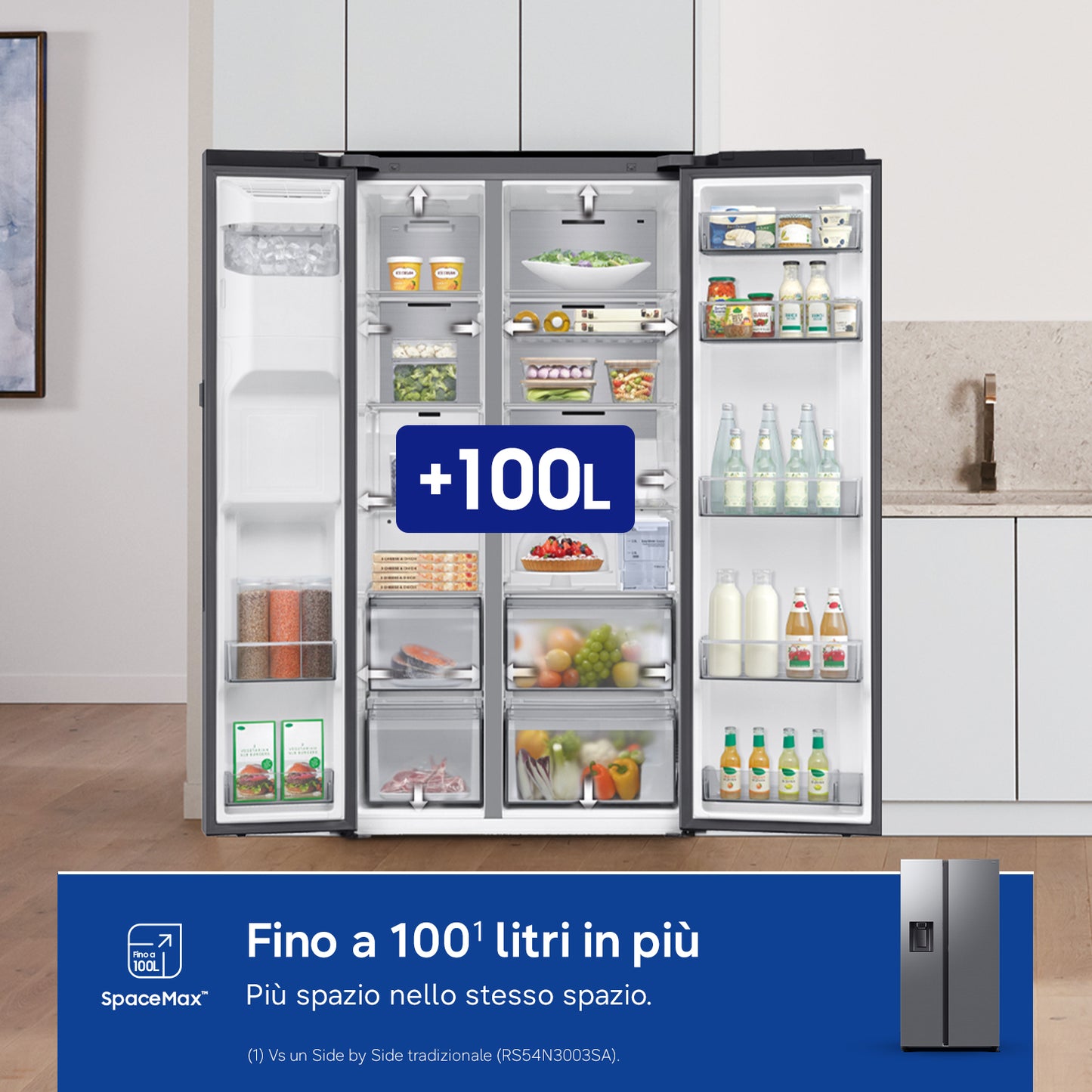 SAMSUNG BIANCO RS80F67KCTEF | FRIGORIFERI | SIDE BY SIDE | SIDE BY SIDE NO FROST | SBS 635LT CE.C NO
