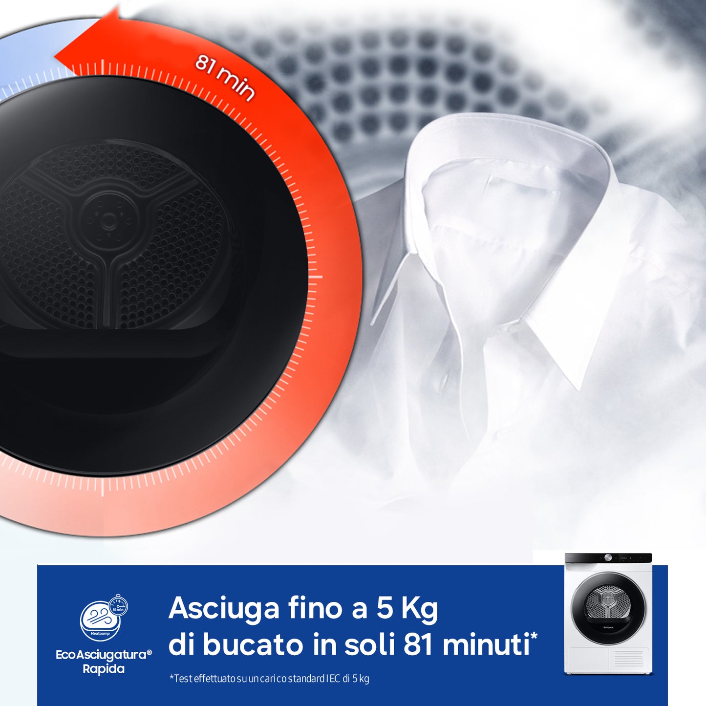 SAMSUNG BIANCO DV90DG6845LKU3 | ASCIUGATRICI | ASCIUGATRICI POMPA DI CALORE | ASCIUG. POMPA DI CALOR